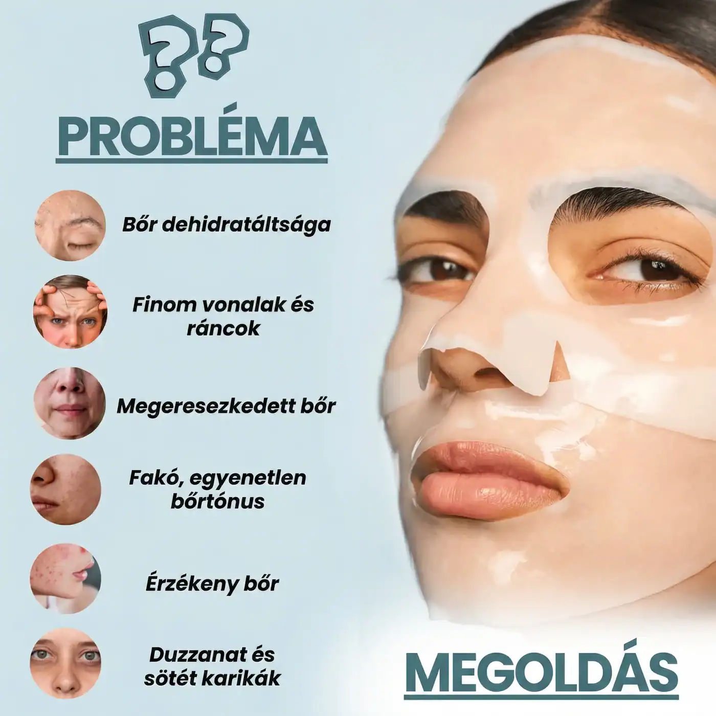 Bőrproblémák, amelyekre a maszk megoldást ad